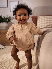 Peach Pink Baby Bloomer Romper (0mths-3yrs) - Image 1 of 11