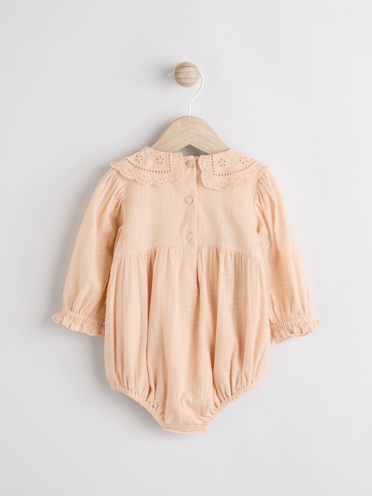 Peach Pink Baby Bloomer Romper (0mths-3yrs) - Image 7 of 11