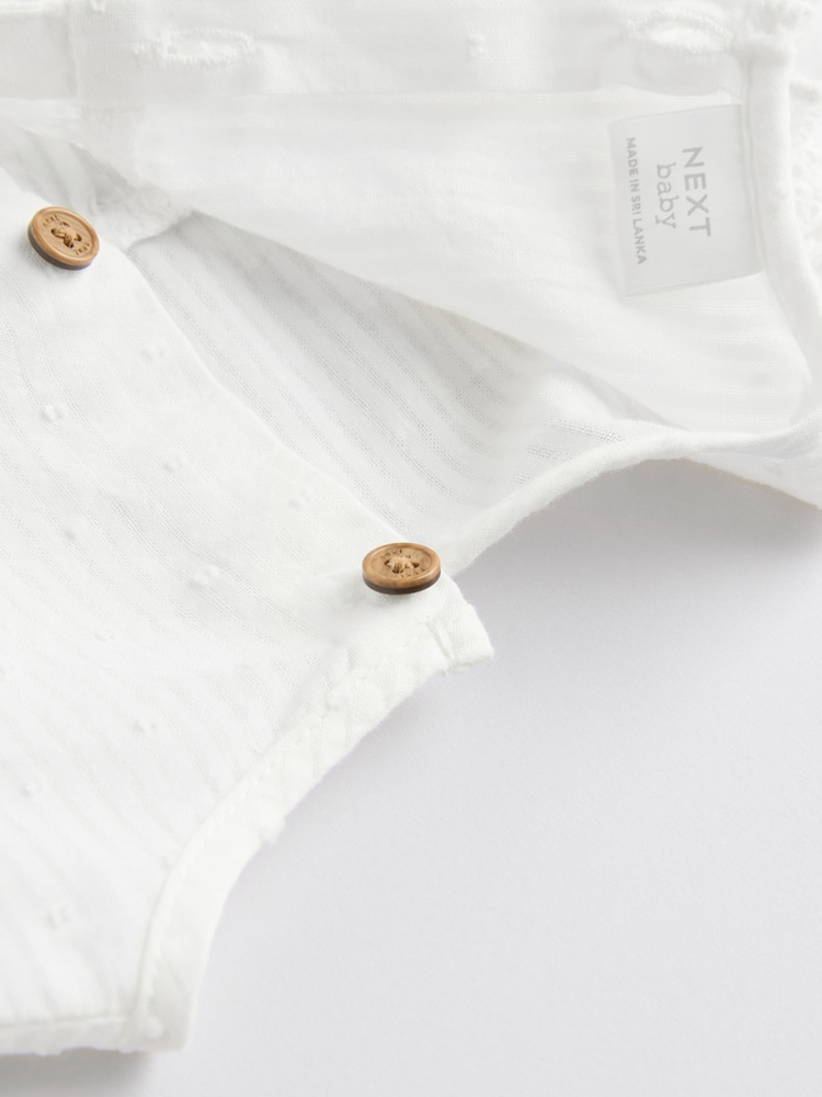 Ecru/White Broderie Baby Bloomer Romper (0mths-3yrs) - Image 7 of 9