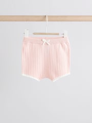 Pink Knitted Baby Top and Shorts Set (0mths-2yrs) - Image 10 of 17