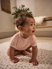 Pink Knitted Baby Top and Shorts Set (0mths-2yrs) - Image 4 of 17