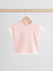 Pink Knitted Baby Top and Shorts Set (0mths-2yrs) - Image 9 of 17