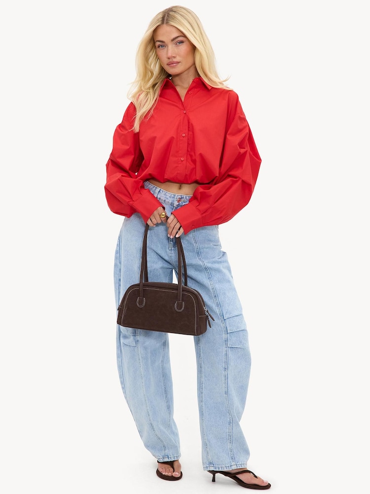 LOAVIES Let Spring Begin Cropped Balloon Shirt - صورة 4 من 4 LOAVIES Let Spring Begin Cropped Balloon Shirt - صورة 4 من 4