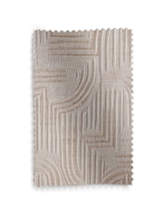 Champagne Gold Linear Jacquard Eyelet Lined Curtains - Image 5 of 5