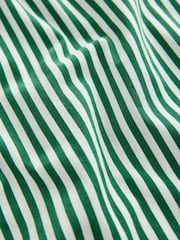 Green Stripe Relaxed Boyfriend Fit 100% Cotton Button Down Shirt - Image 6 of 7