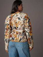 Floral Quilted Reversible Kimono Wrap - Image 3 of 7