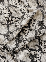 Animal Print Snake Short Sleeve Drape Detail Midi Dress - Image 8 of 8