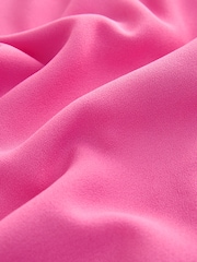 Pink Asymmetric Drape Long Sleeve Top - Image 8 of 8