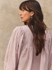 Pink Quilted Long Sleeve 100% Cotton Blouse - Image 4 of 8