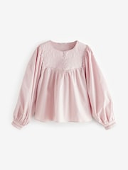 Pink Quilted Long Sleeve 100% Cotton Blouse - Image 6 of 8