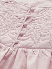 Pink Quilted Long Sleeve 100% Cotton Blouse - Image 7 of 8