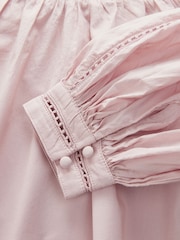 Pink Quilted Long Sleeve 100% Cotton Blouse - Image 8 of 8
