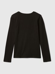 Gap Black Glow In The Dark Halloween Graphic Long Sleeve T-Shirt - Image 3 of 6