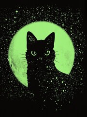 Gap Black Glow In The Dark Halloween Graphic Long Sleeve T-Shirt - Image 5 of 6