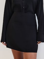 Black Crepe Mini Skirt - Image 4 of 7