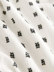 White Embroidered Shorts with Elasticated Waist - Image 8 of 8