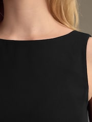 Black Sleeveless Scoop Back Mini Dress - Image 5 of 9
