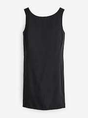 Black Sleeveless Scoop Back Mini Dress - Image 6 of 9