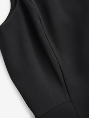 Black Sleeveless Scoop Back Mini Dress - Image 8 of 9