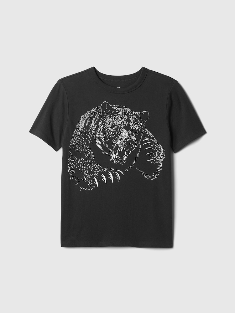 Gap Black Bear Short Sleeve Graphic T-Shirt (4-13yrs) - Image 1 of 1