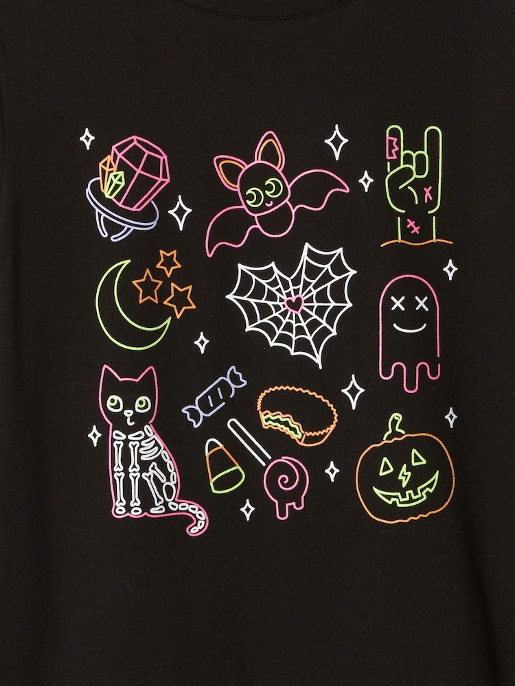 Gap Black Halloween Graphic Long Sleeve T-Shirt - Image 3 of 3