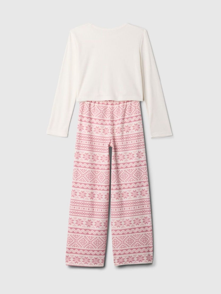 Gap White Fair Isle Long Pyjamas (4-13yrs) - Image 2 of 3
