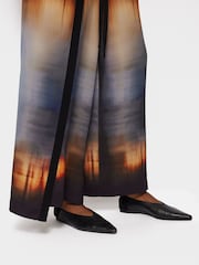Jigsaw Blue Modern Tie Dye Palazzo Trousers - Image 5 of 7