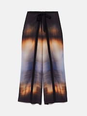 Jigsaw Blue Modern Tie Dye Palazzo Trousers - Image 7 of 7