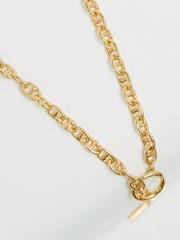 Jon Richard Gold Plated T Bar Long Drop Necklace - Image 2 of 3