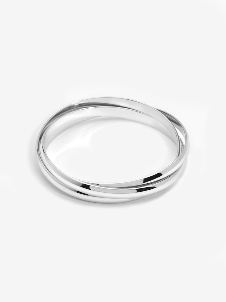 Jon Richard Silver Plated Interlock Bangles - Image 1 of 3