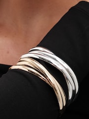 Jon Richard Silver Plated Interlock Bangles - Image 3 of 3