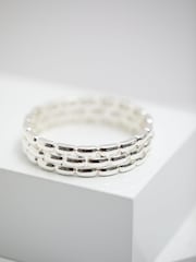 Jon Richard Silver Plated Polished Chain Stretch Bracelet - Image 1 of 4