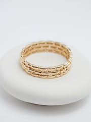Jon Richard Gold Plated Polished Chain Sretch Bracelet - Image 1 of 3