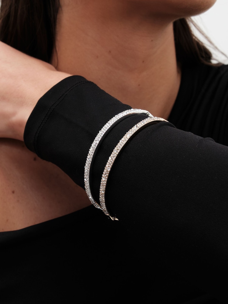 Jon Richard Silver Plated Pave Bangle - Image 4 of 4