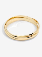 Jon Richard Gold Tone Interlock Bangle - Image 1 of 3