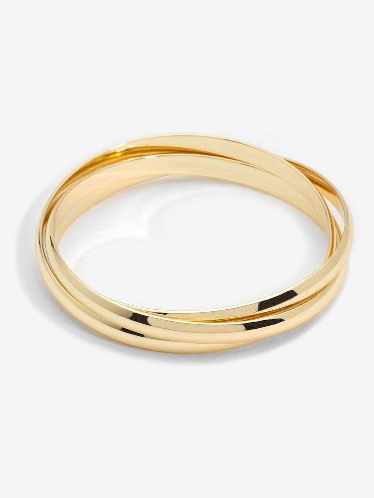 Jon Richard Gold Tone Interlock Bangle - Image 1 of 3