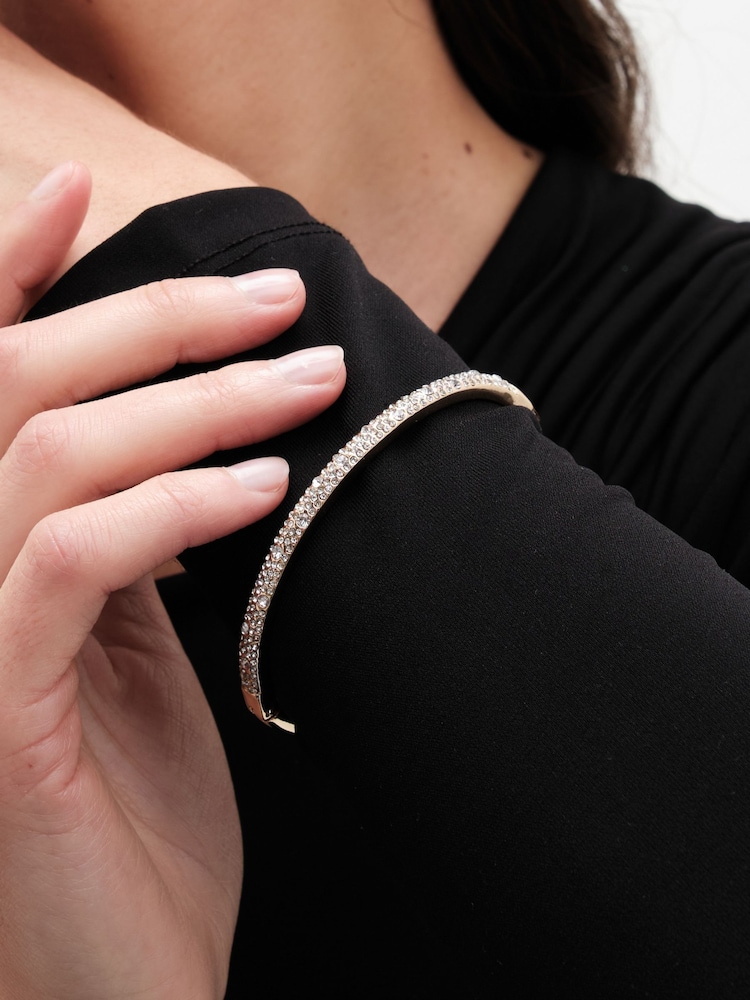 Jon Richard Gold Plated Pave Bangle - Image 2 of 4