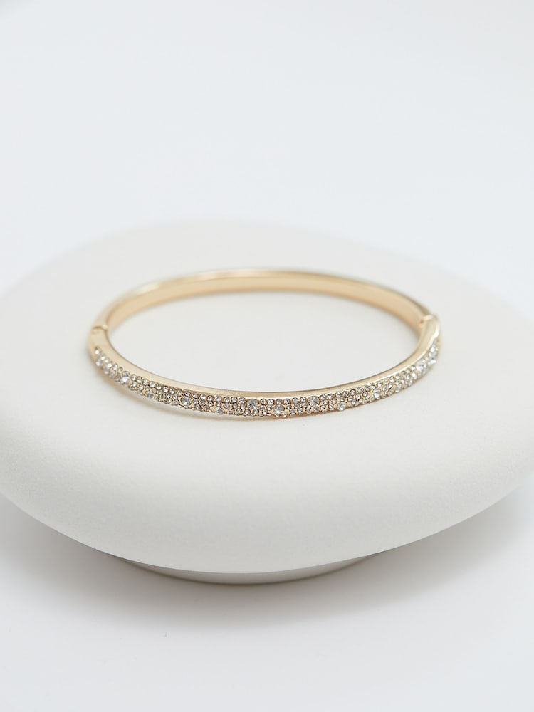 Jon Richard Gold Plated Pave Bangle - Image 4 of 4