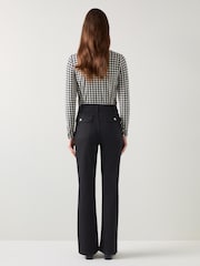 LK Bennett Millie High Waist Patch Pocket Kickflare Black Jeans - Изображение 2 из 4