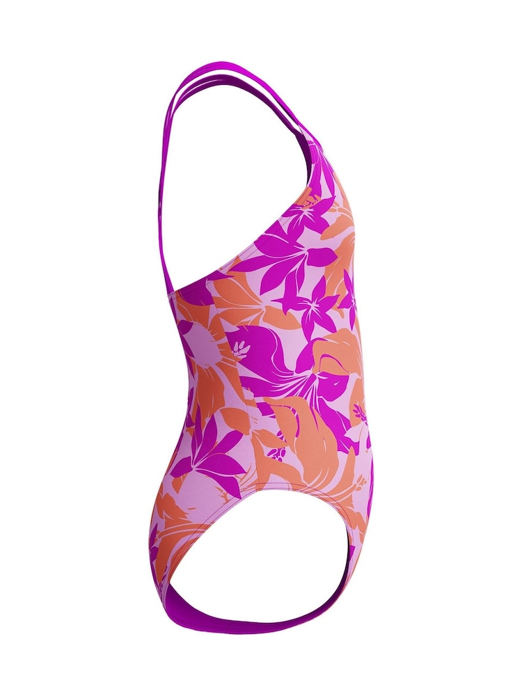 بدلة سباحة بحمالة ثنائية بطبعة من Speedo - Image 4 of 5