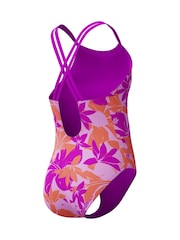 Speedo Pink Printed Twinstrap Swimsuit - Image 5 of 5