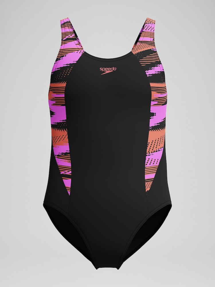 Speedo Black Hyperboom Splice Muscleback Swimsuit - Image 1 of 5