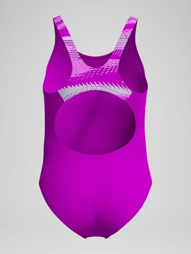 Speedo Pink Hyperboom Splice Muscleback Swimsuit - Image 4 of 5