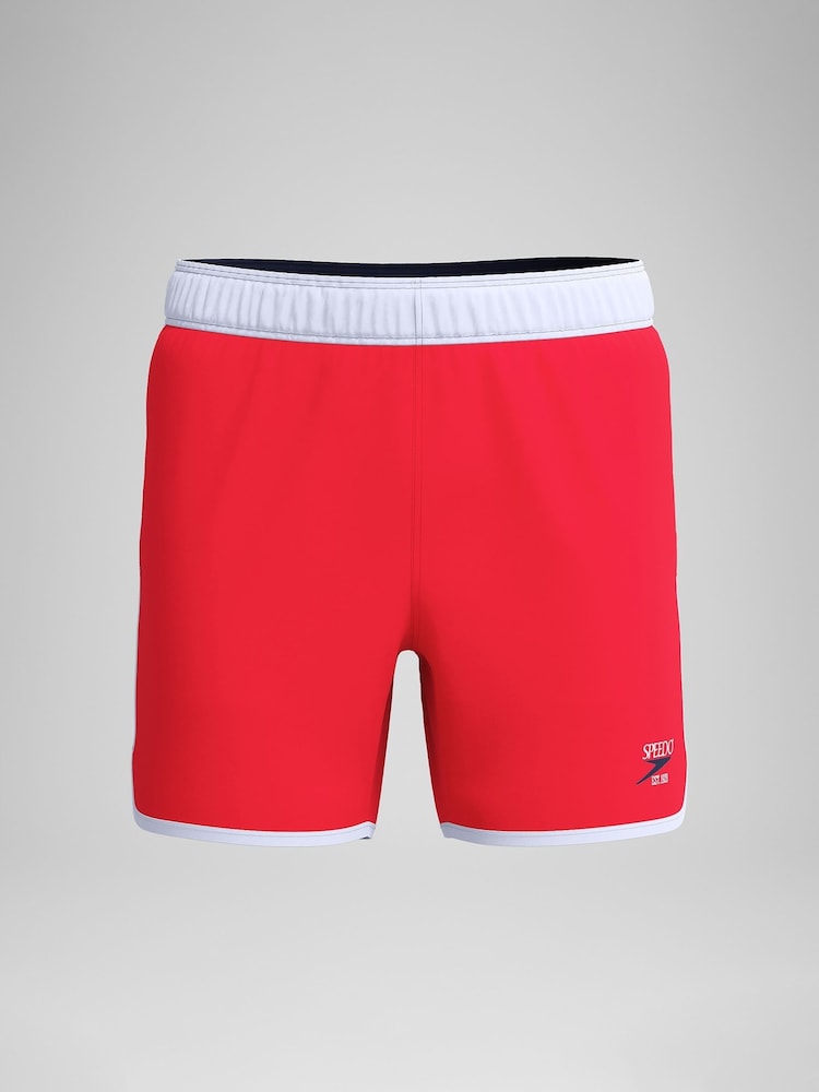 Speedo Red Logo Volley 16" Swim Shorts - Image 6 of 6