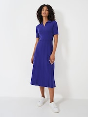 Crew Clothing Blue Poppy Knit Dress - Image 1 of 5