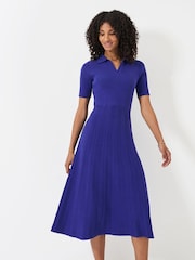 Crew Clothing Blue Poppy Knit Dress - Image 3 of 5