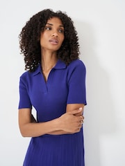 Crew Clothing Blue Poppy Knit Dress - Image 4 of 5