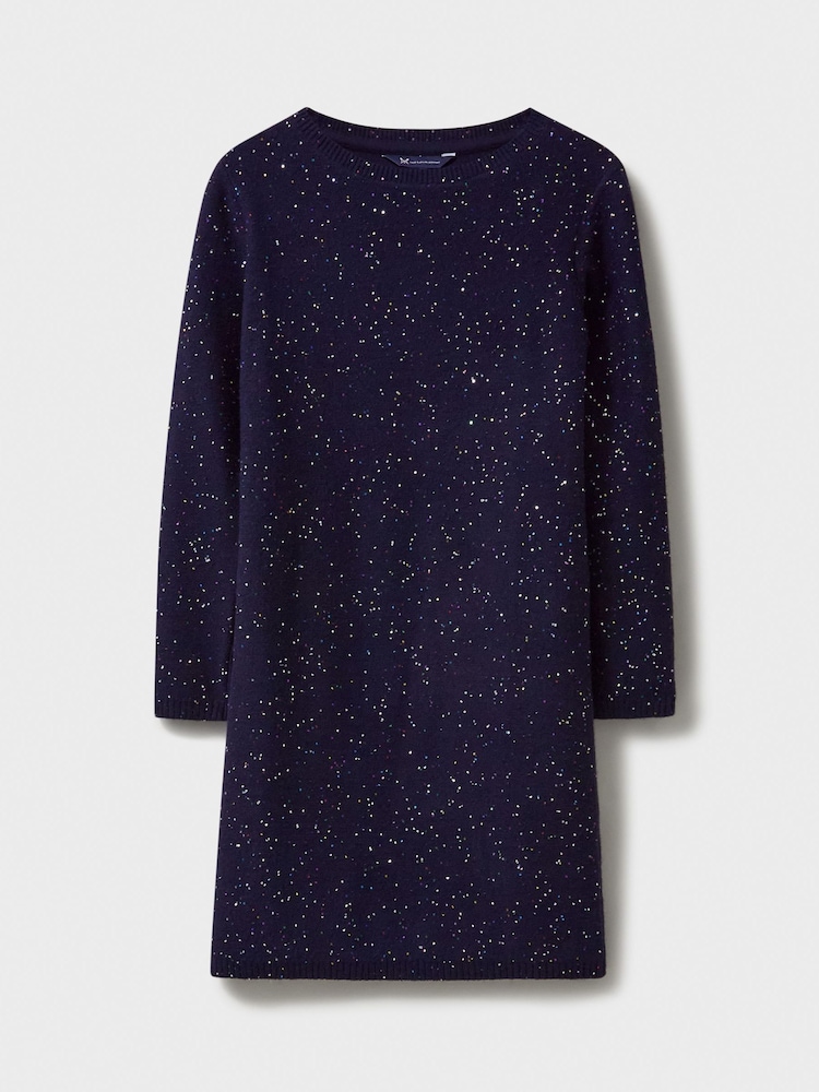 modra - Crew Clothing Glitterball Pletena obleka - Slika 6 iz 6