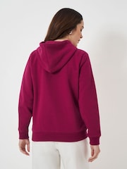 Crew Clothing Red Heritage Zip Through Hoodie - Image 2 of 5