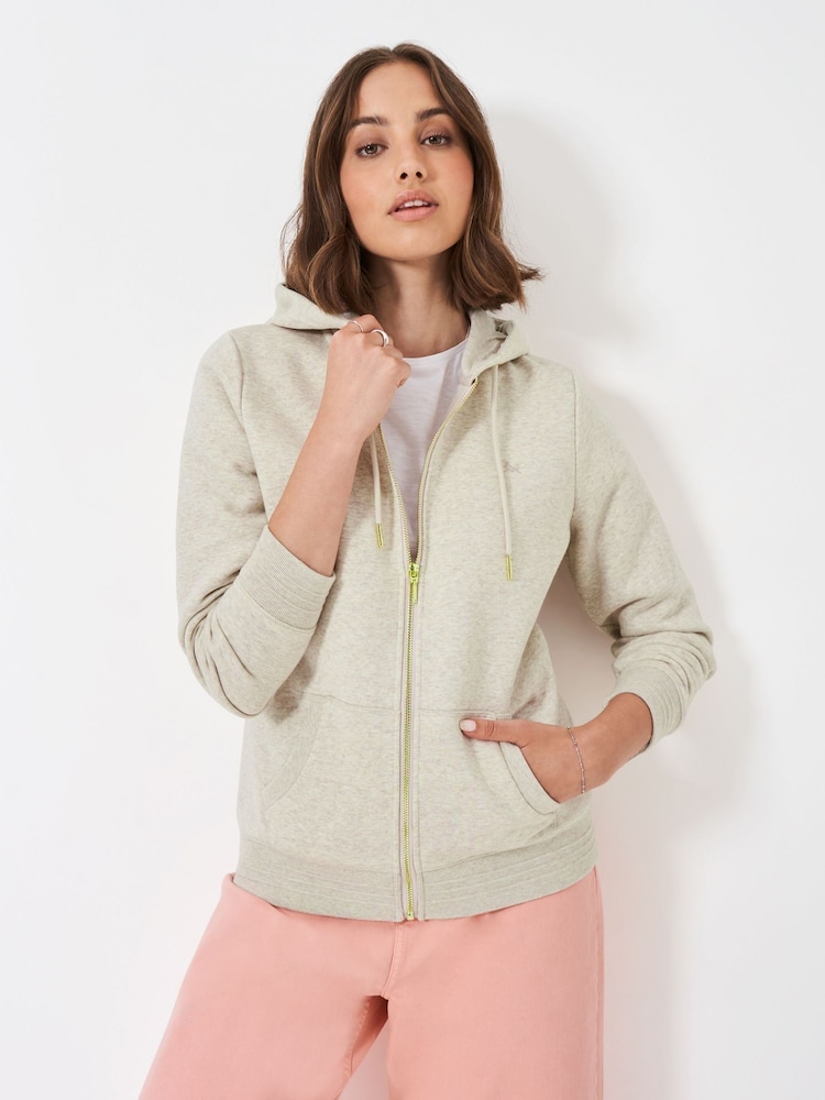 Crew Clothing Natural Heritage Zip Through Hoodie - Image 1 of 5